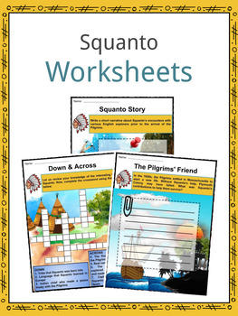 Preview of Squanto Worksheets for Thanksgiving