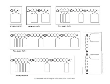 Preview of Montessori Square Chains Printable