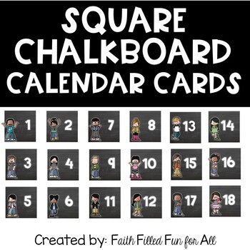 Chalkboard Themed Calendar Numbers {Blue}