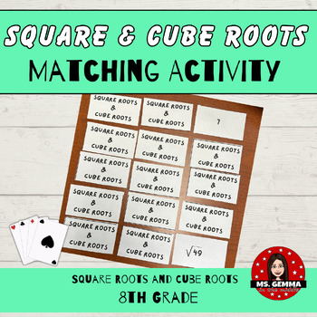 Preview of Square Roots & Cube Roots : Matching Game