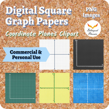 Preview of Square Graph Grid Papers Digital Templates PNG Clipart Images Commercial