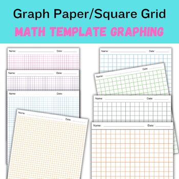 Graph Paper: Full Page Grid - 14x19boxes - half inch squares - no name line