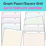 Square Grid Graph Paper Full Page Grid Math Template Graph