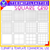 Square Grid Graph Paper Math Worksheet Template Clip Art /