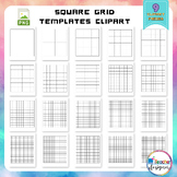 Square Grid Templates Clipart - Math Template Graphing Clip Art