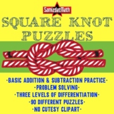 Square Knot Addition & Subtraction Puzzles: Basic Level & 