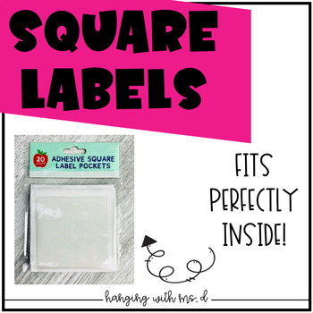 Preview of Square Labels - Adhesive Pocket Labels from TARGET