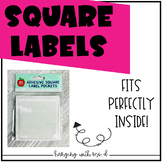 Square Labels - Adhesive Pocket Labels from TARGET