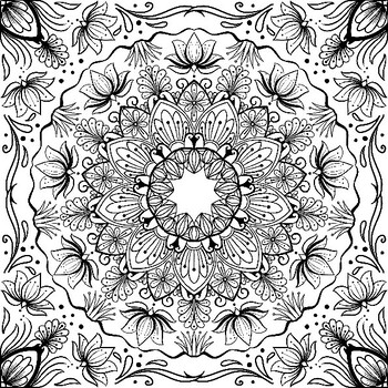 Mandala Pattern Coloring Book Pages 51 Gráfico por DesignScape