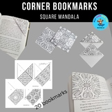 Square Mandala - corner bookmarks