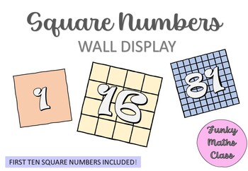 Preview of Square Numbers Wall Display