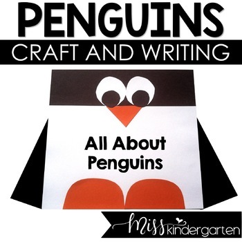 Preview of FREE Penguin Craft All About Penguins Animal Research Project for Kindergarten
