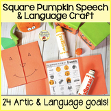 Square Pumpkin Articulation and Language Low Prep Craft Ac