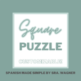 FREE Square Puzzle: A CUSTOMIZABLE Matching Activity