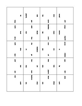 Preview of Square Puzzles for Noun/Verb Pairs and Idioms and Their Definitions
