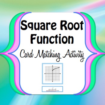 Preview of Square Root Function Graph Trasformation - Card Matching Game - Activity