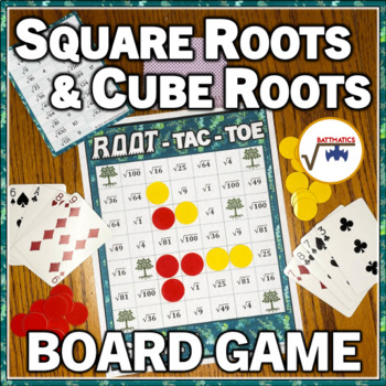 Preview of Square Roots & Cube Roots BOARD GAME 5 Printable Games with Reference Sheets