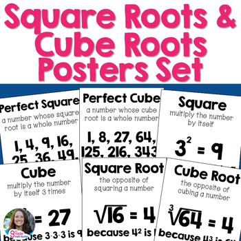 Preview of Square Roots & Cube Roots Printable Posters Set