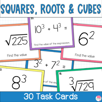 Square Roots and Cube Roots Activity Task Cards by Hello ...