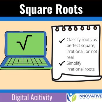 Preview of Square Roots - Digital Activity