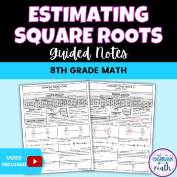 Preview of Estimating Square Roots Guided Notes Lesson