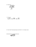 Square Roots Test-Integrated Algebra
