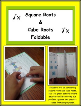 Preview of Square Roots and Cube Roots Foldable (Interactive Notebook)