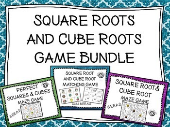 Preview of Square Roots and Cube Roots Game Bundle