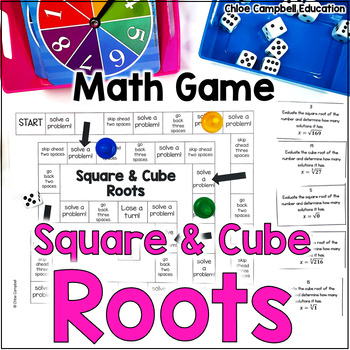 Preview of Square Roots and Cube Roots Game for 7th and 8th Grade Math