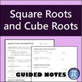 Square Roots and Cube Roots Guided Notes│8th Grade Math