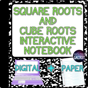 Preview of Square Roots and Cube Roots Digital Resource (Notes)