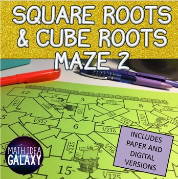 Preview of Square Roots and Cube Roots Digital Resource