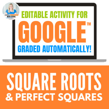 Preview of Square Roots and Perfect Squares Digital Activity for Google Drive™