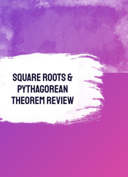 Preview of Square Roots and Pythagorean Theorem Activity