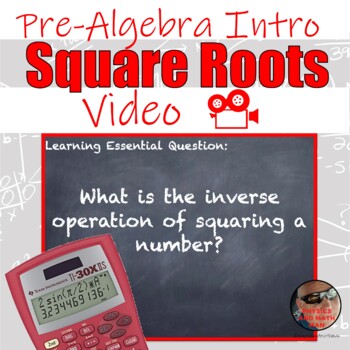 Preview of Square Roots with Examples m4v Video