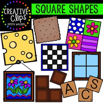 Preview of Square Shapes {Creative Clips Digital Clipart}