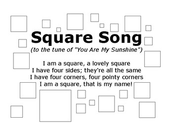 Preview of Square Song with Outlined Squares to Color In