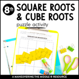 Square Roots and Cube Roots Puzzle Activity | Simplifying 