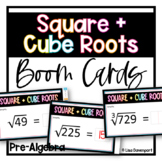 Square and Cube Roots Boom Cards for Pre Algebra