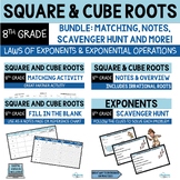 Square and Cube Roots Bundle - Fill in the Blank, Cut & Gl