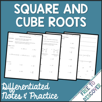 Preview of Square & Cube Roots Notes and Practice