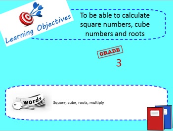 Preview of Square and cube roots lesson