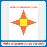 Square based pyramid Cut Out Template | Make A Square based pyramid Out of Paper