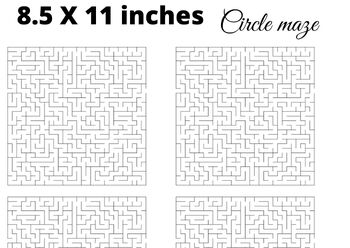Preview of Square maze activity book printable jpg pdf book