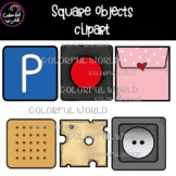 Square objects clipart