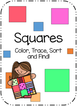 Preview of Square Sort, Color, Trace, and Find!