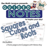 Squares, Cubes, and Roots Guided Notes