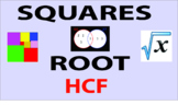 Squares Root and HCF