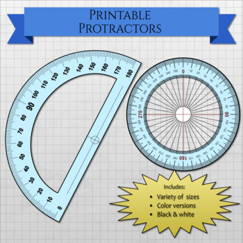 Preview of Printable Protractors