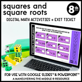 Squares and Square Roots Digital Math Activity | Google Sl